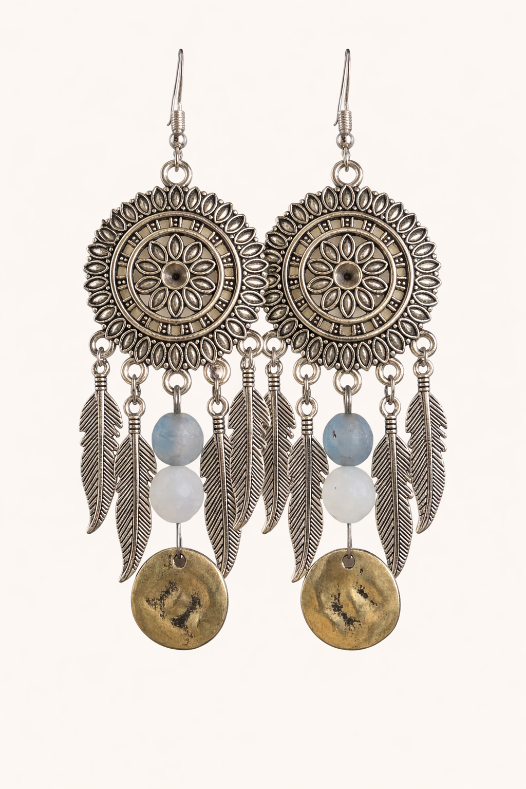 Boho Feather Drops Earrings