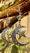 Luna Crescent Pearl Earrings