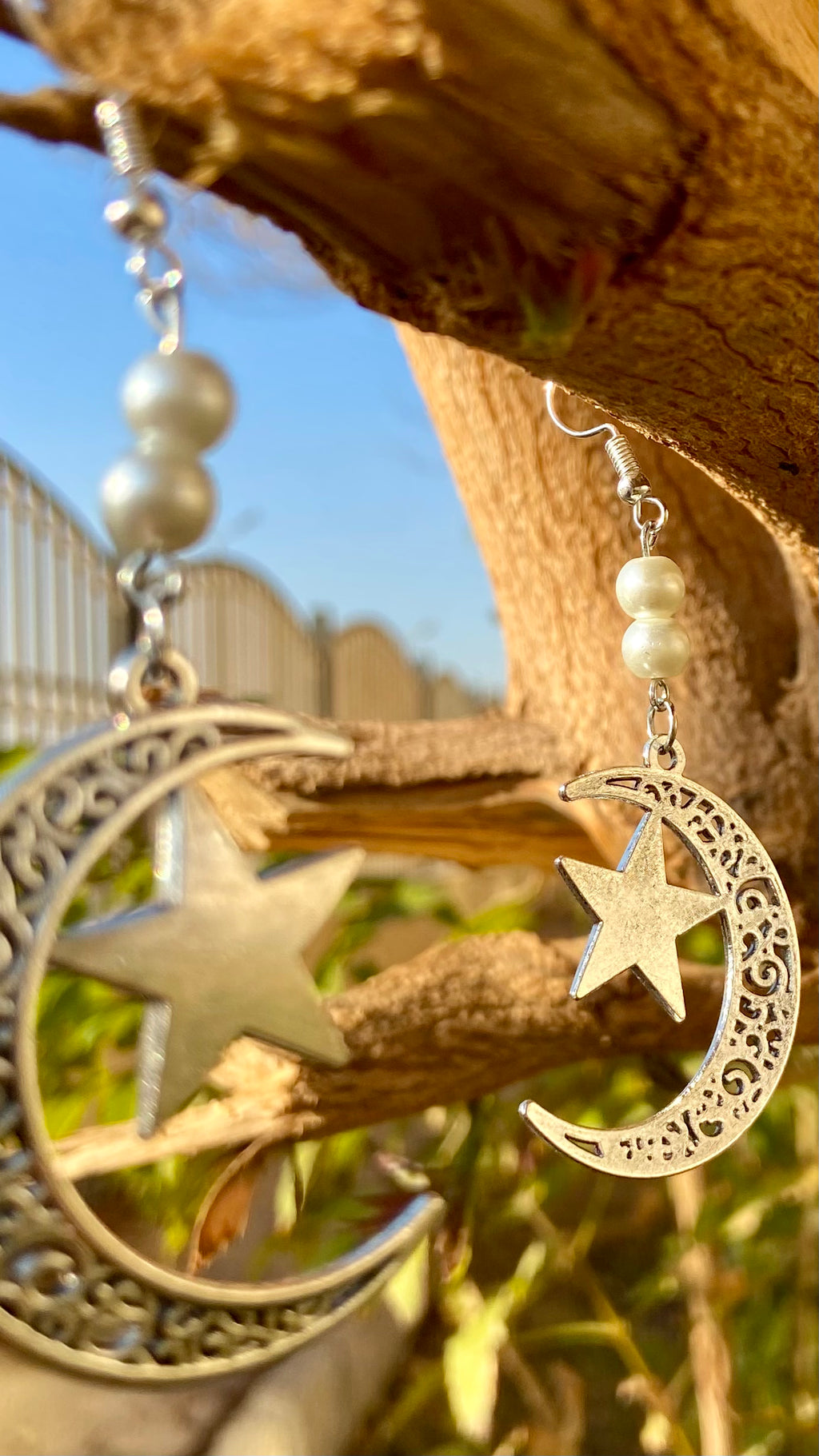 Luna Crescent Pearl Earrings