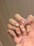 30pcs Square Colorful Nails - Sexy & Sweet Style