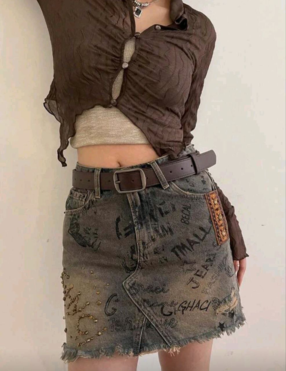 Women’s PU Leather Belt with Silver Square Buckle – ( Coffee & Black )