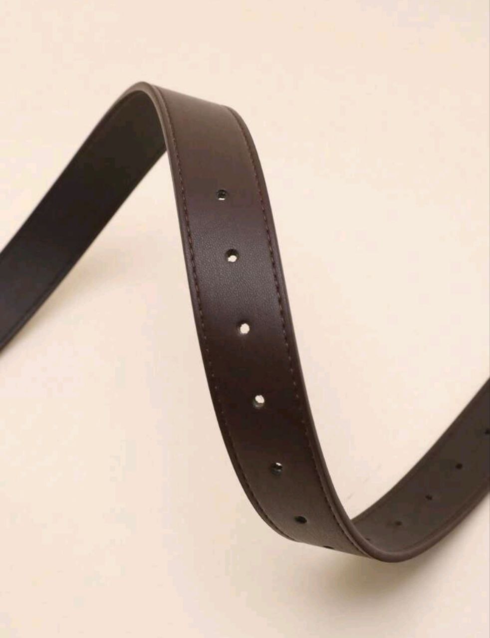 Women’s PU Leather Belt with Silver Square Buckle – ( Coffee & Black )