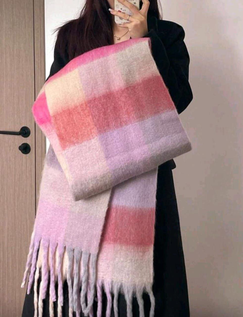 Luxury Mohair-Style Fur Shawl – Soft Winter Wrap