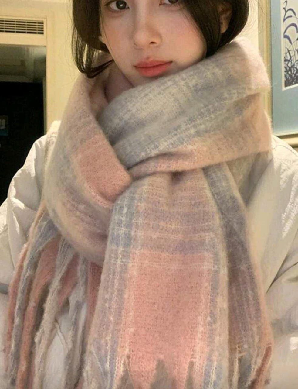 Luxury Mohair-Style Fur Shawl – Soft Winter Wrap