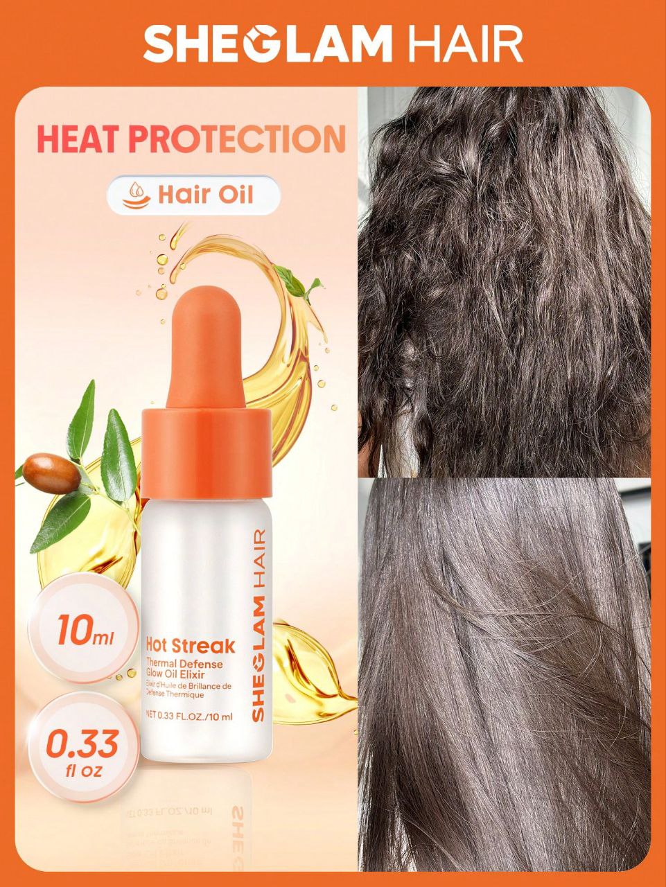 SHEGLAM HAIR Hot Streak Thermal Defense Glow Oil Elixir – 10ml