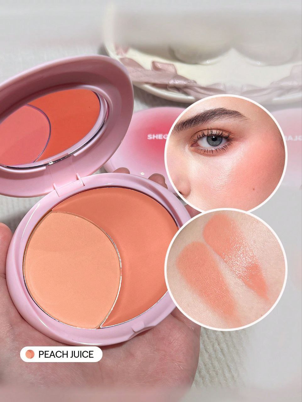 SHEGLAM Cheek 2 Cheek Blush Duo – Sprinkles Cream & Powder Blush Palette, Long-Lasting Blendable Face Blush