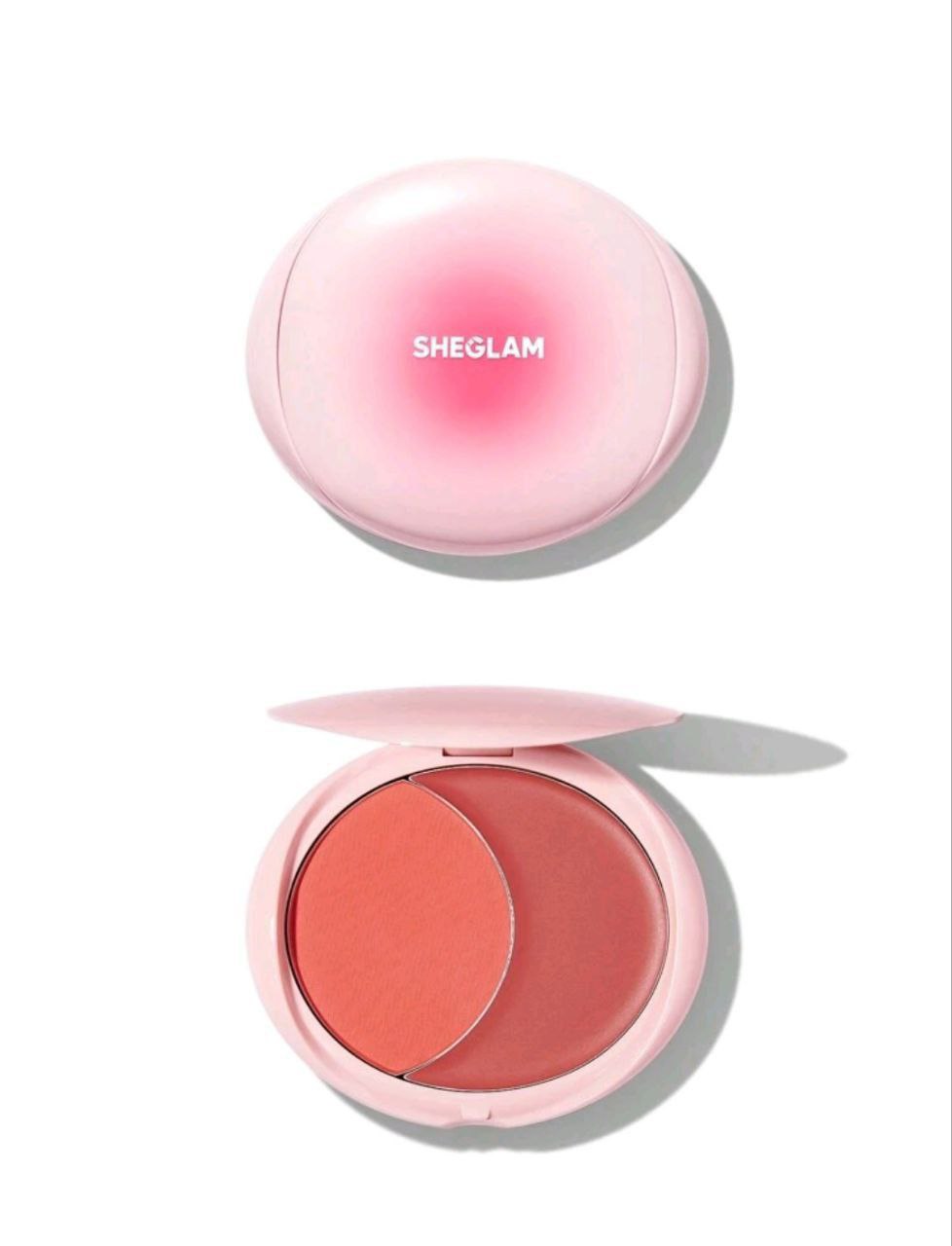 SHEGLAM Cheek 2 Cheek Blush Duo – Sprinkles Cream & Powder Blush Palette, Long-Lasting Blendable Face Blush