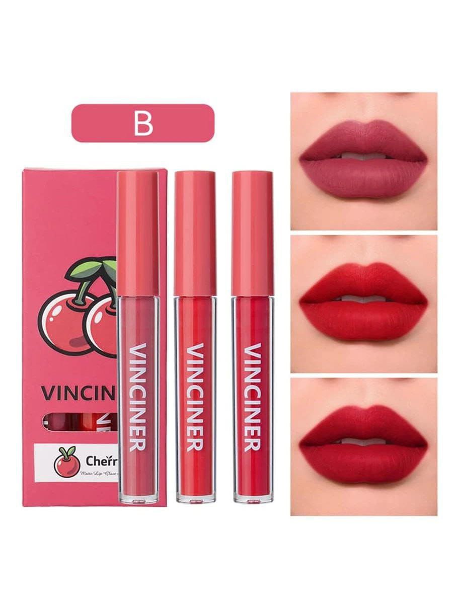 Red Matte Lipstick Set ( 3pcs )