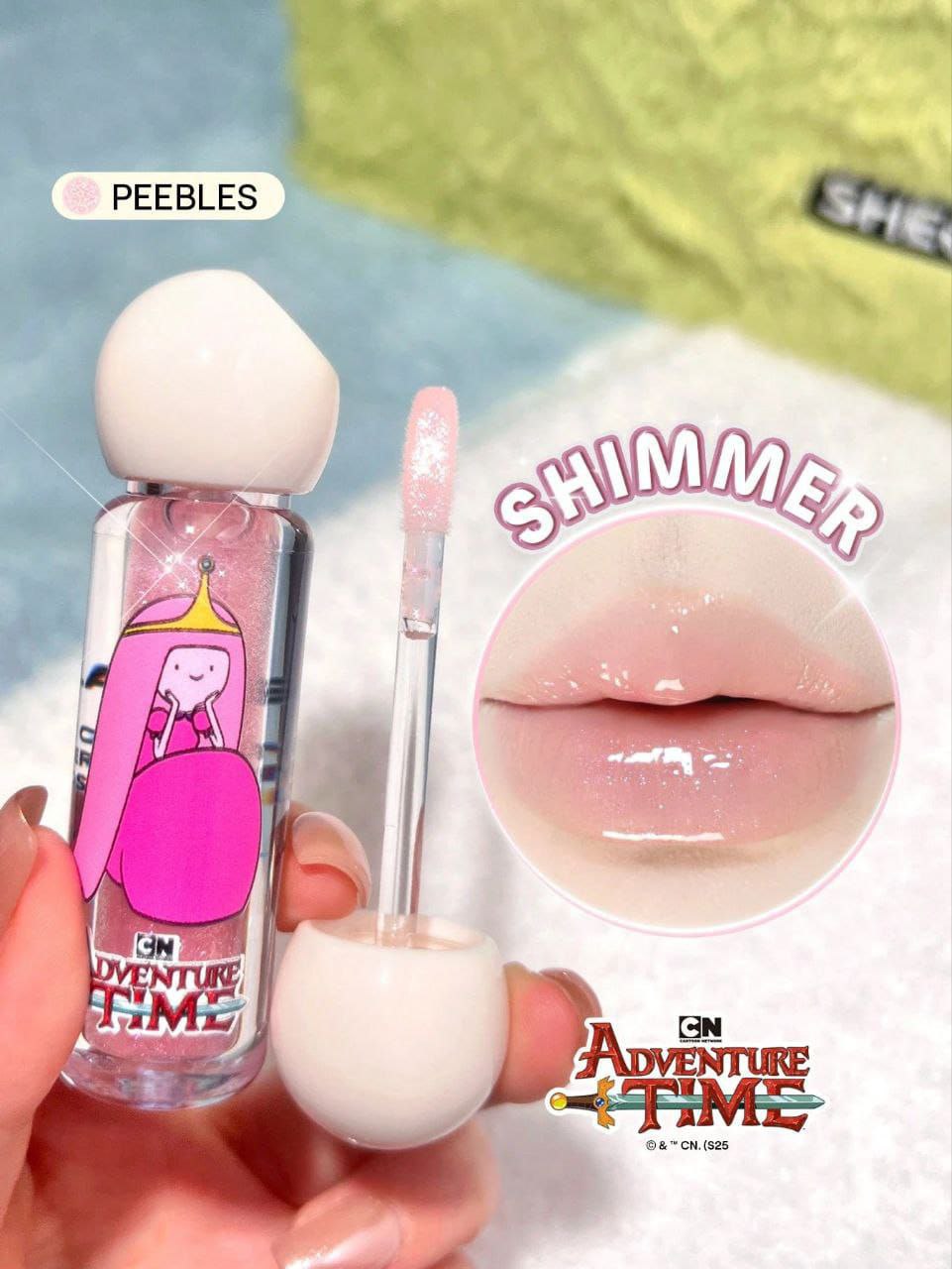 Adventure Time x SHEGLAM Heroes Only Shimmery Lip Gloss – Peebles High-Shine Hydrating Lip Gloss