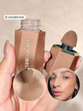 SHEGLAM Sun Beam Matte Liquid Bronzer – Golden Sun Lightweight Blendable Liquid Bronzer for Natural Matte Contour