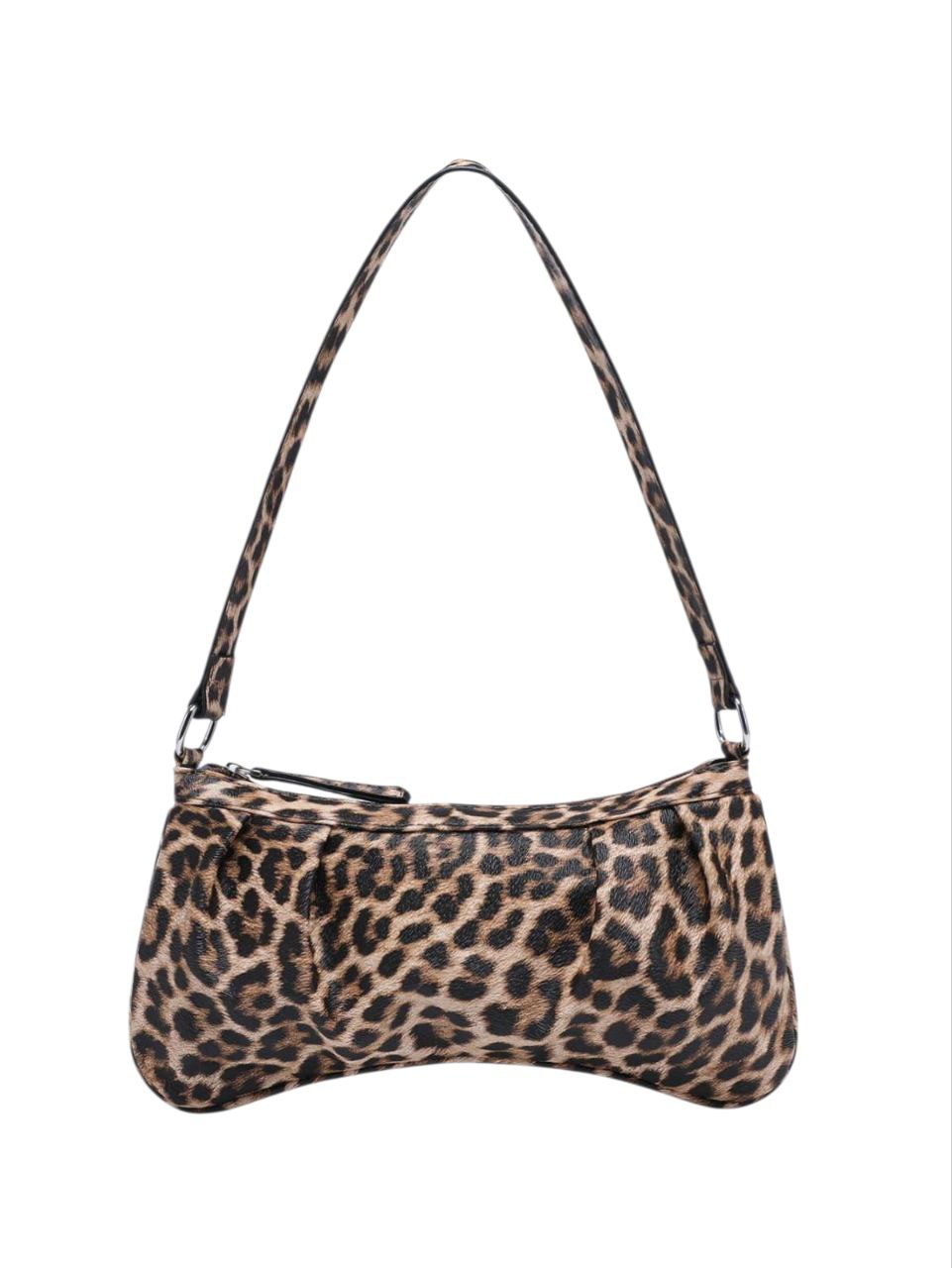 Leopard Print PU Leather Shoulder Bag for Women & Girls
