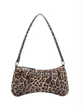 Leopard Print PU Leather Shoulder Bag for Women & Girls