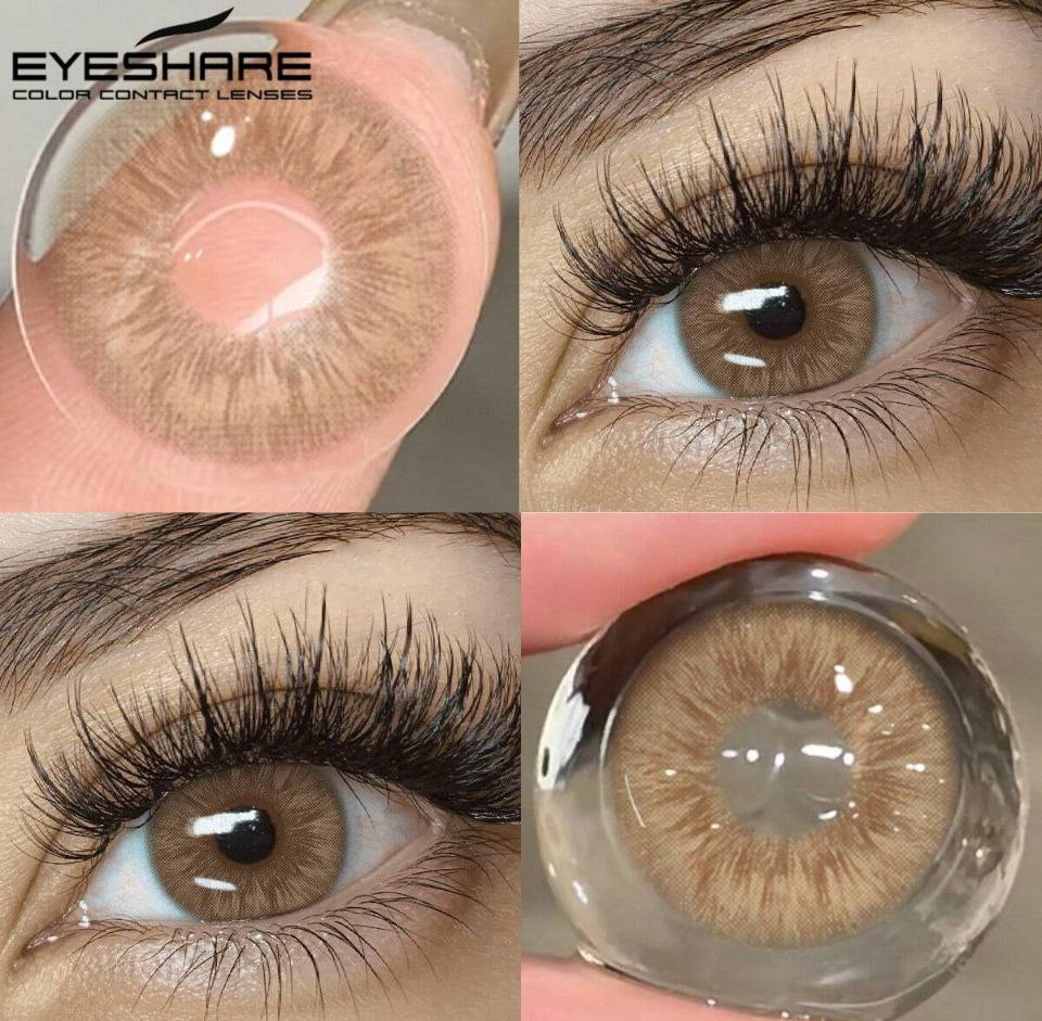 EYESHARE Brown Colored Contact Lenses – 14.5mm Annual Soft Lenses