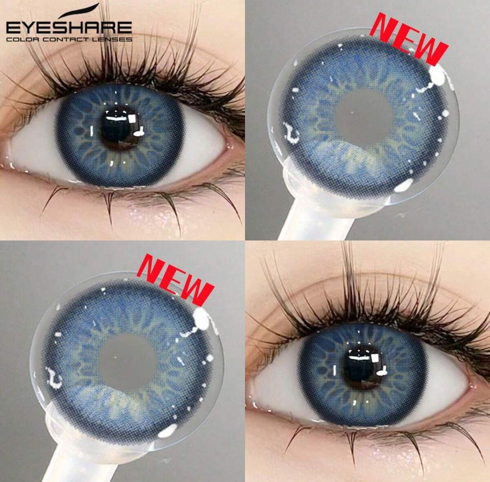 EYESHARE Blue Colored Contact Lenses – 14.5mm Yearly Use