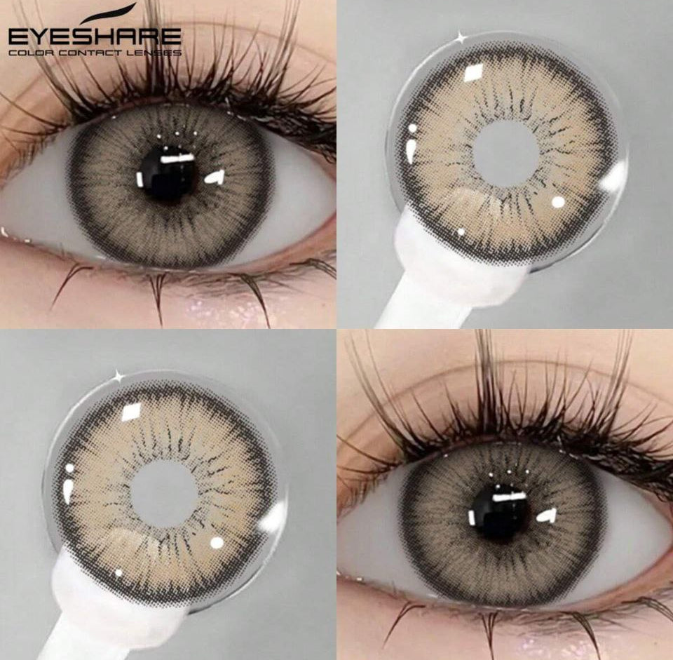 EYESHARE Brown Colored Contact Lenses – 14.5mm, Yearly Use