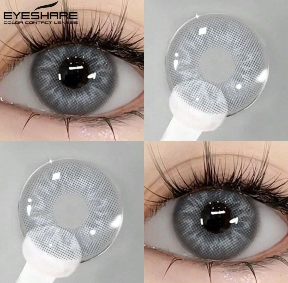 EYESHARE Gray Colored Contact Lenses – 14.0mm, Yearly Use