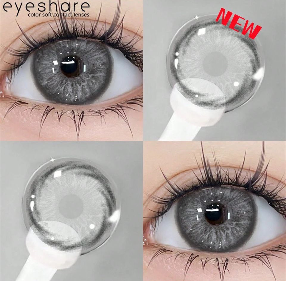 EYESHARE Gray Colored Contact Lenses – 14.2mm, Yearly Use