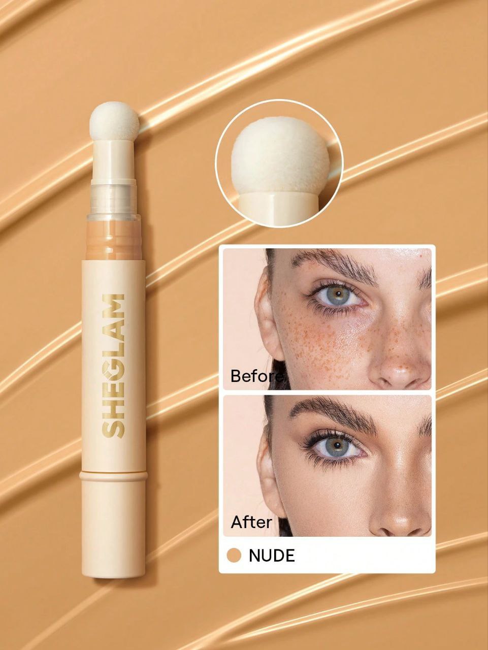 SHEGLAM Complexion Boost Matte Concealer – Sponge Head – Multiple Shades