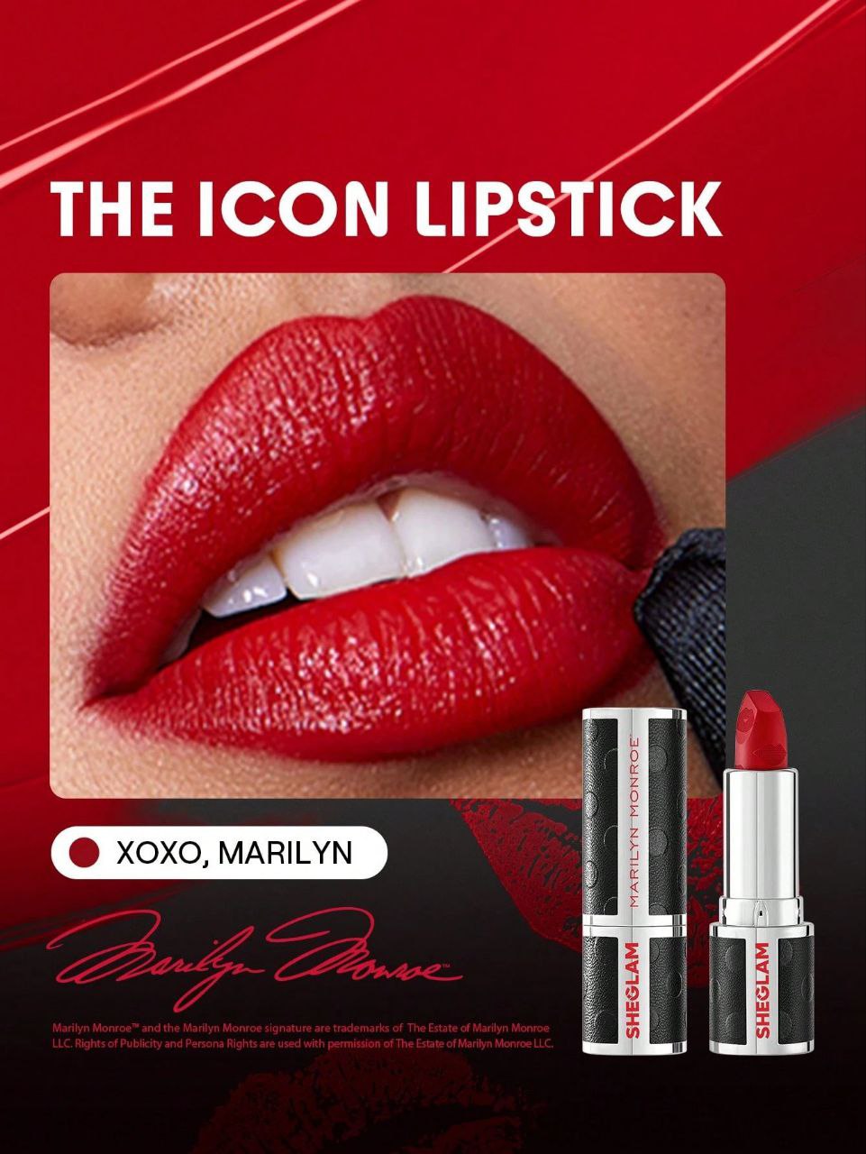Marilyn Monroe X SHEGLAM The Icon Lipstick – XOXO Valentine Red