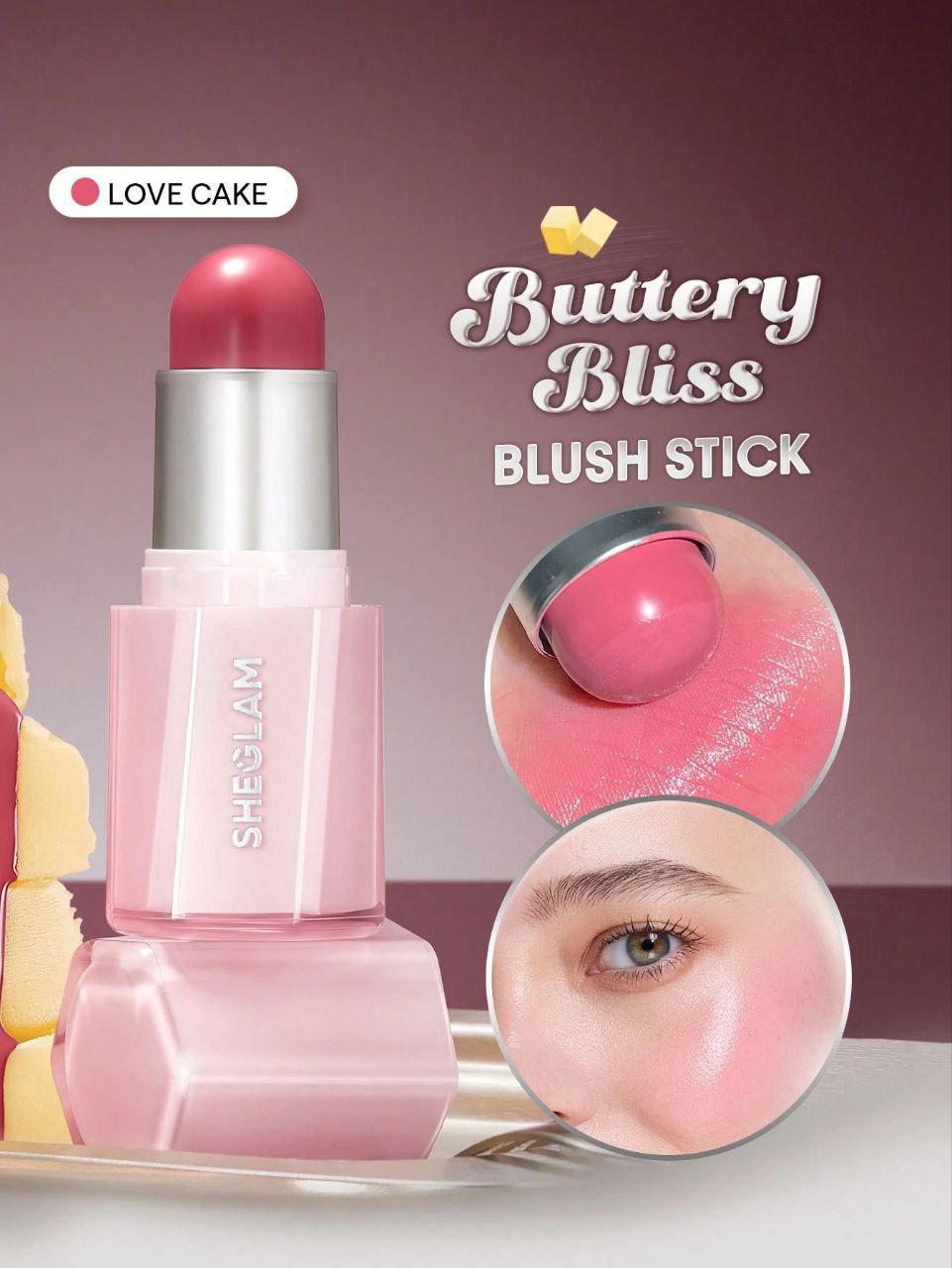 SHEGLAM Buttery Bliss Blush Stick – Creamy Glow Blush