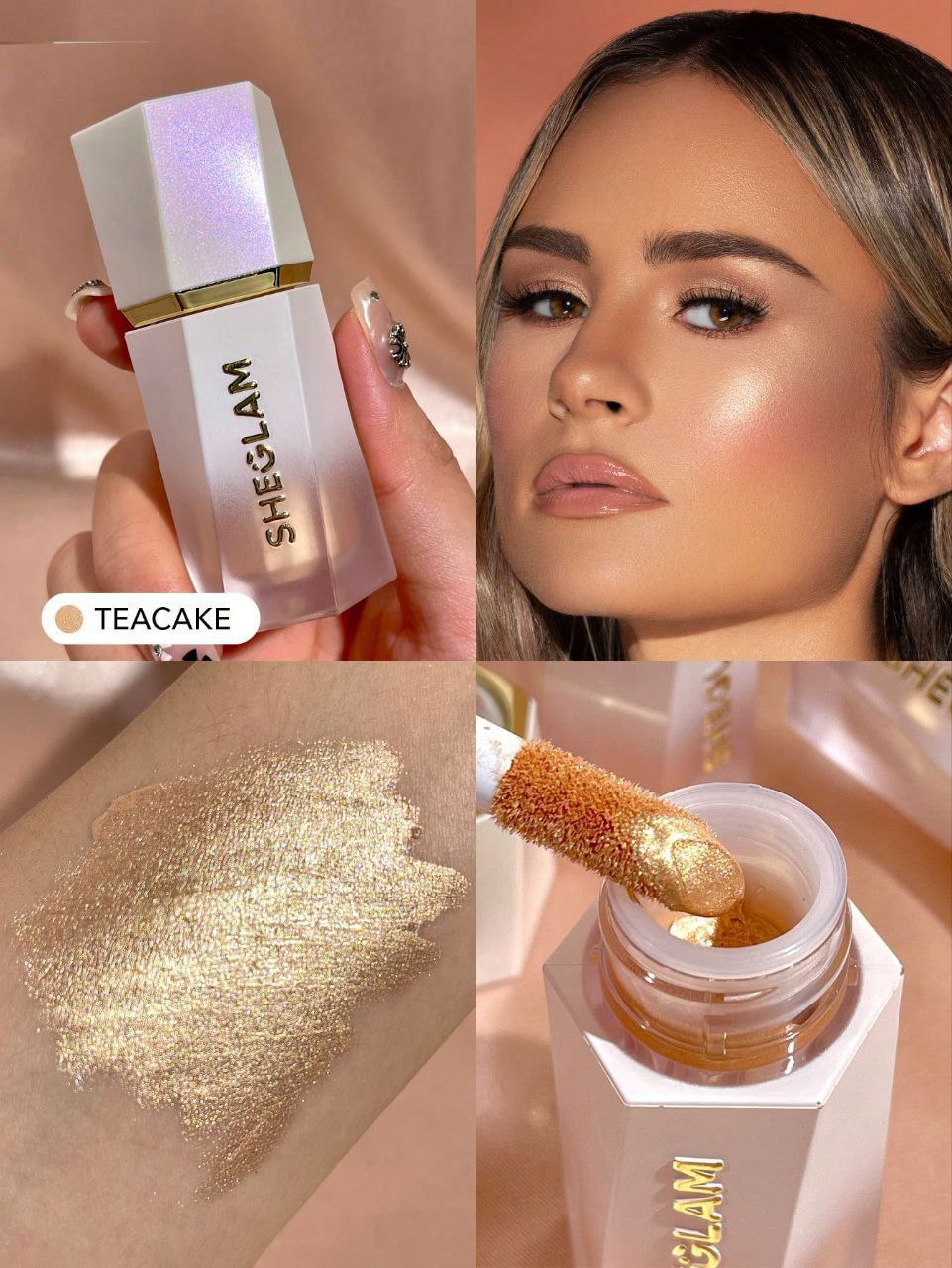 SHEGLAM Glow Bloom Liquid Highlighter – Dewy Gel-Cream Glow (2 Shades)