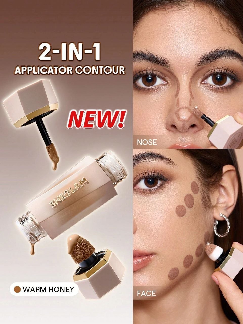 Sheglam Precision Sculpt Liquid Contour Duo – Warm Honey | Sculpted Glow Makeup
