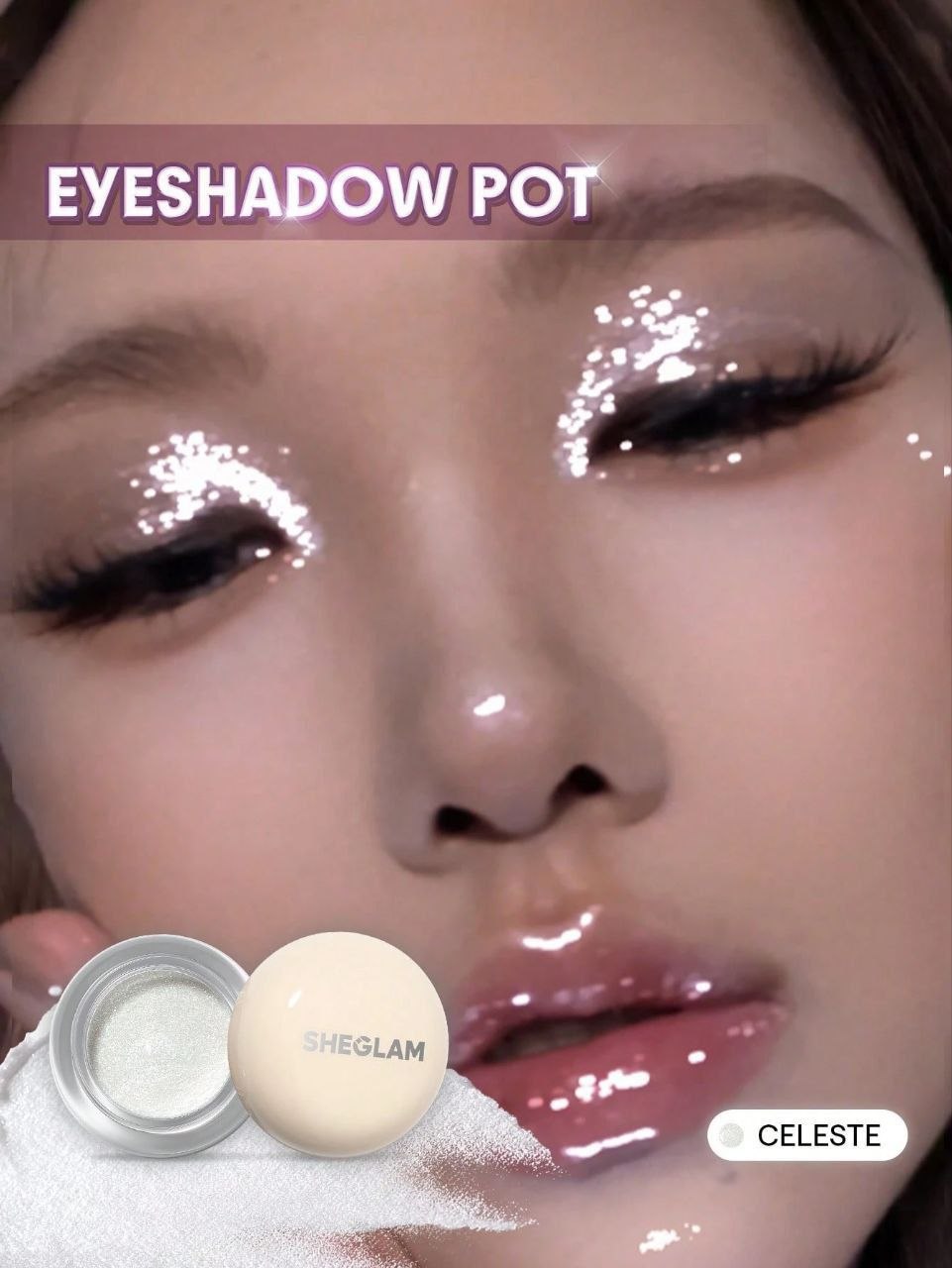 SHEGLAM Starstruck Cream Eyeshadow Pot – Long-Wear Shimmer Cream Shadow ( Veiled | Nova | Charm | Celeste )