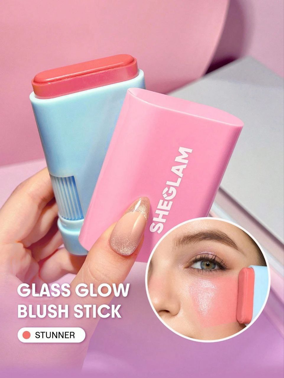 SHEGLAM Glass Glow Blush Stick – Stunner Rare