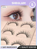 SHEGLAM Girl Next Door False Eyelashes – Sasha 3 Pairs Extra Long Natural Lashes