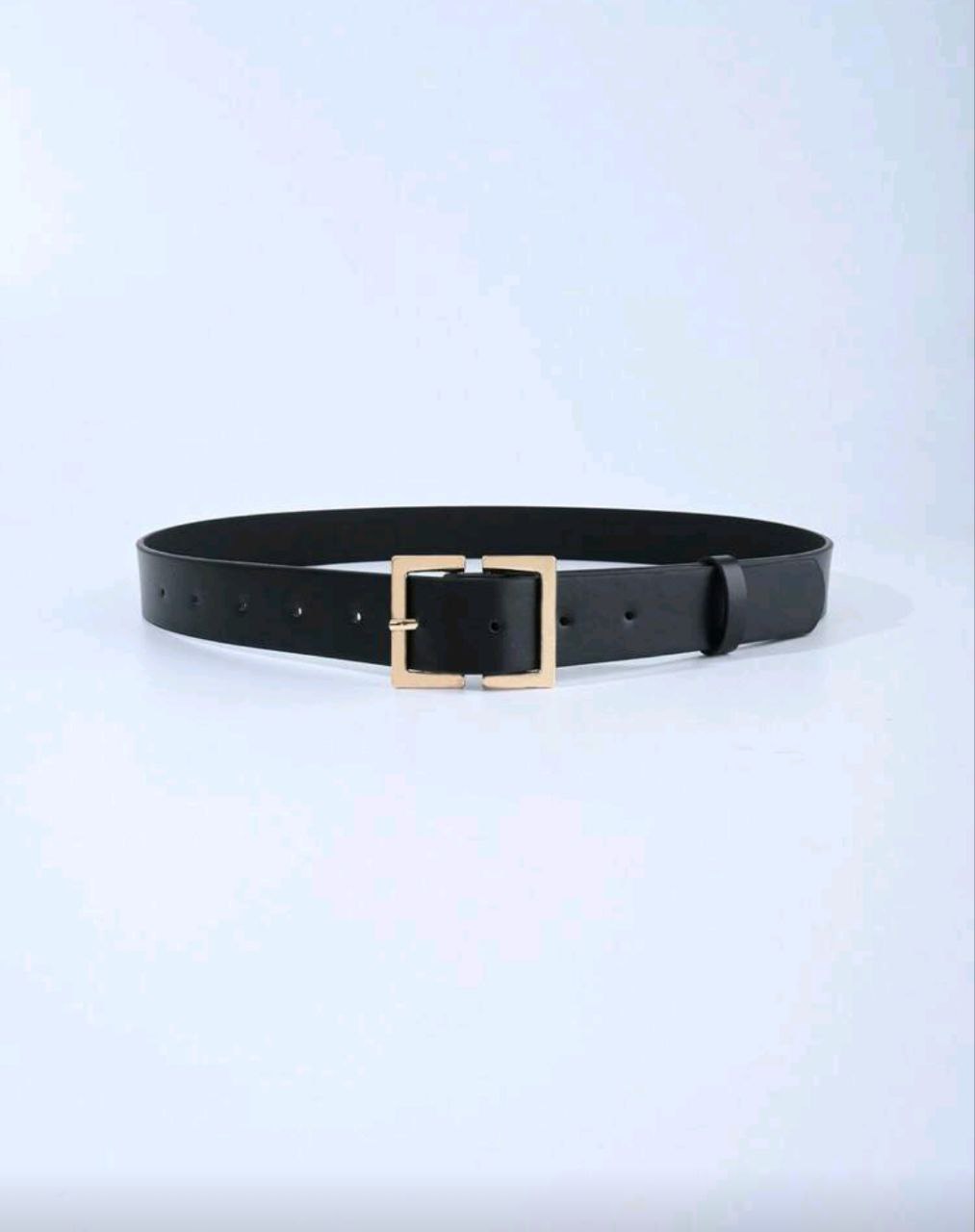 Women’s Retro Belt – Square Buckle (Black & Brown)