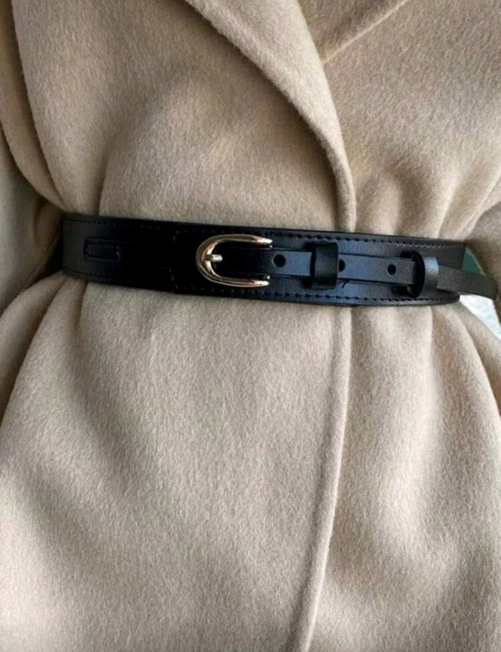 Women’s Slim Waist Belt – Elegant Decorative Design (Black & Brown)