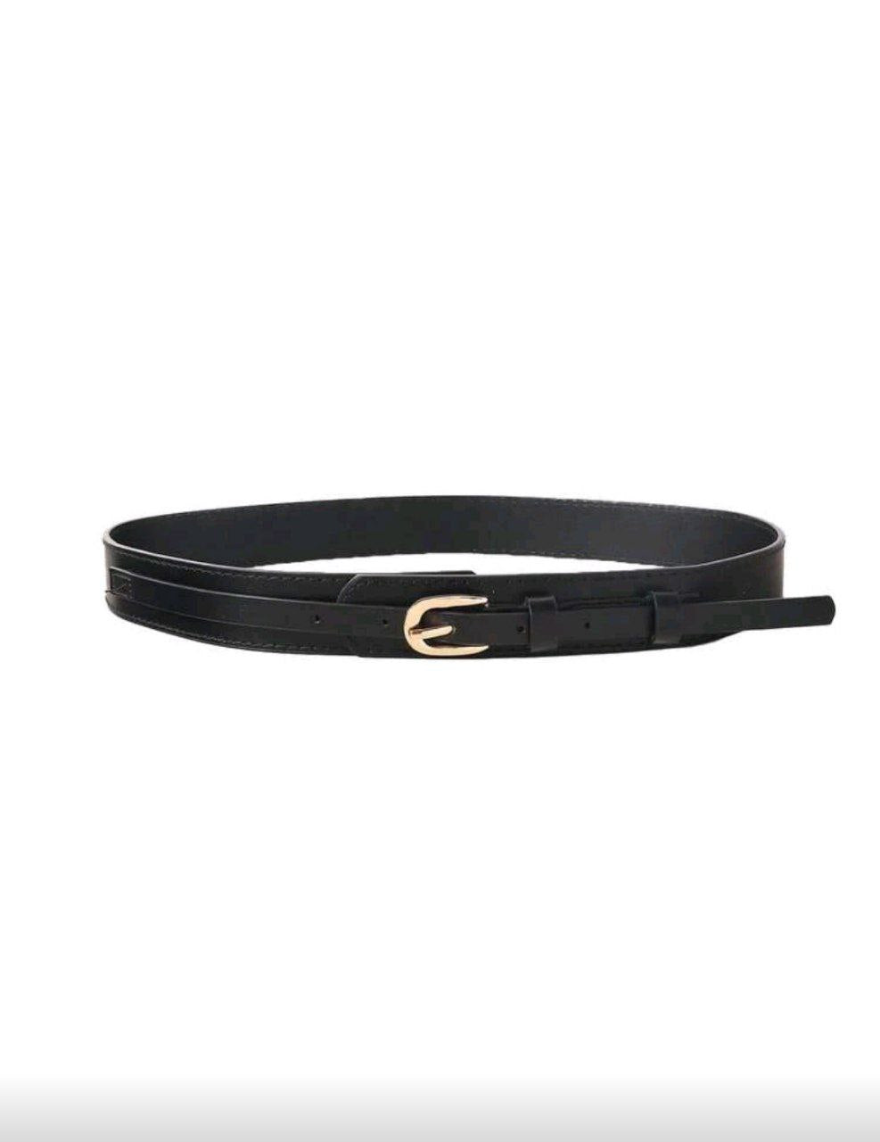 Women’s Slim Waist Belt – Elegant Decorative Design (Black & Brown)