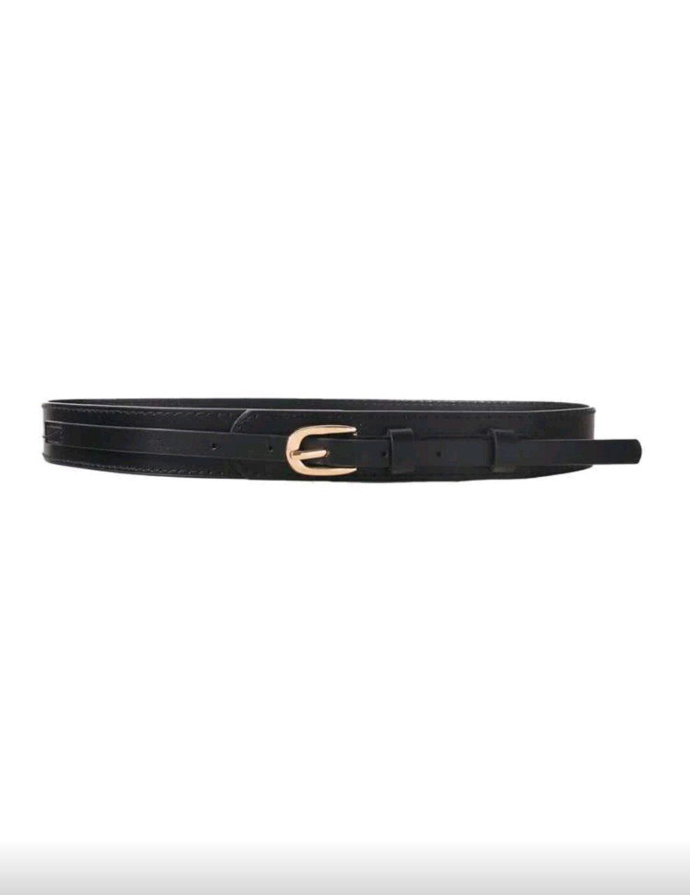 Women’s Slim Waist Belt – Elegant Decorative Design (Black & Brown)