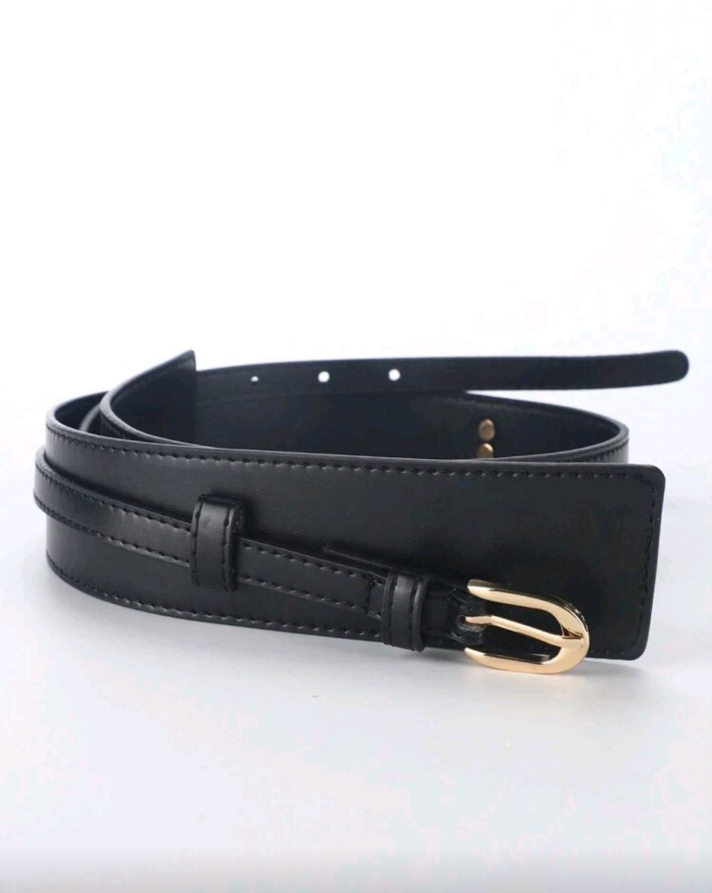 Women’s 2-in-1 Chic Belt – Metal Buckle (Brown & Black)