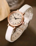 Vintage Minimal Quartz Watch for Women – Small Round Dial