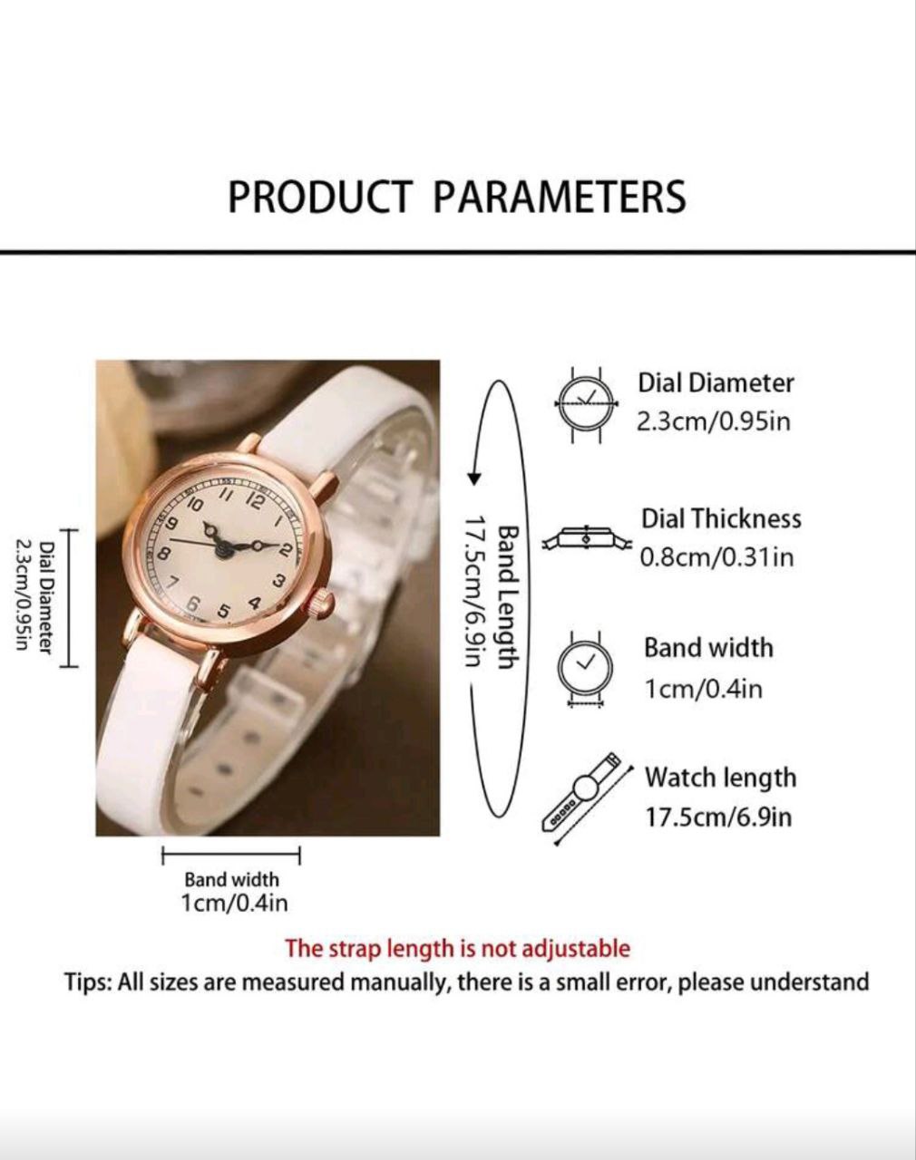 Vintage Minimal Quartz Watch for Women – Small Round Dial