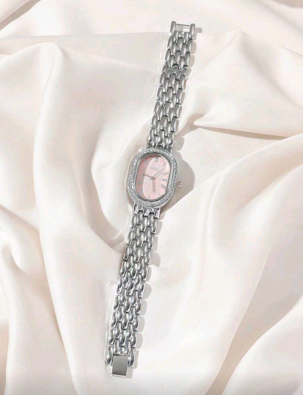 Oval Dial Two-Tone Stainless Steel Quartz Watch for Women – Classic Business Style