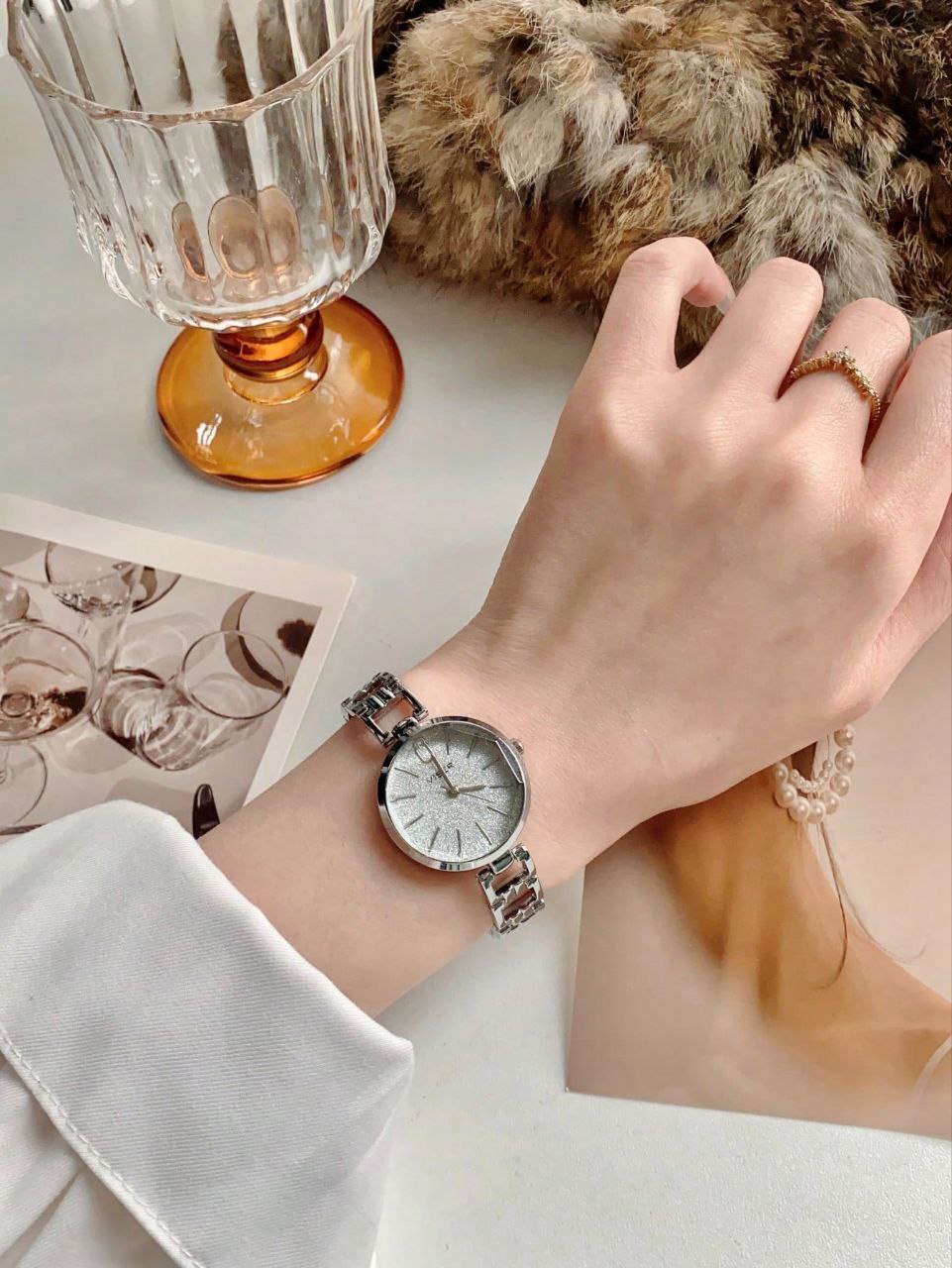 Women’s Elegant Small Dial Stainless Steel Quartz Watch