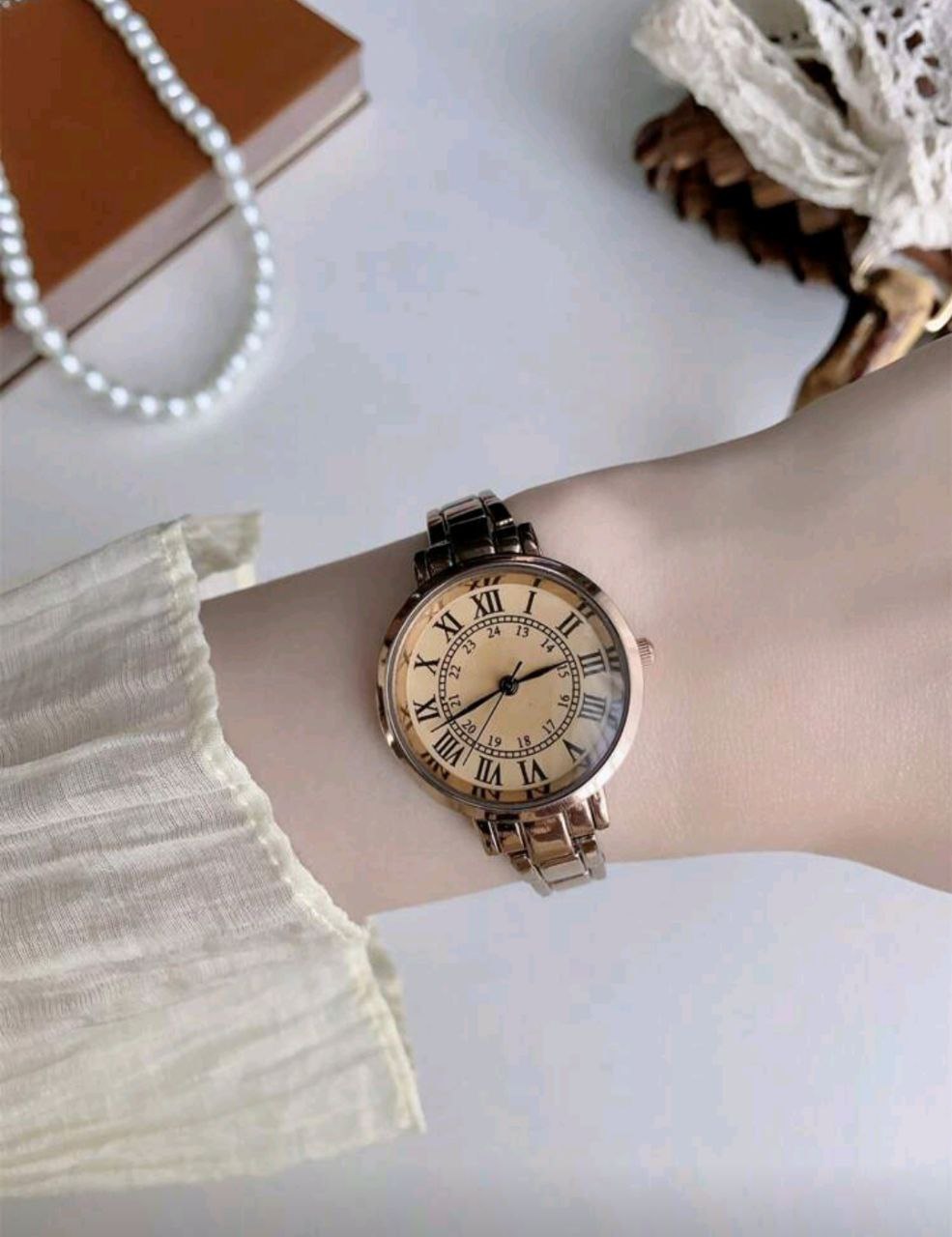 Women’s Elegant Casual Stainless Steel Quartz Watch – Gold