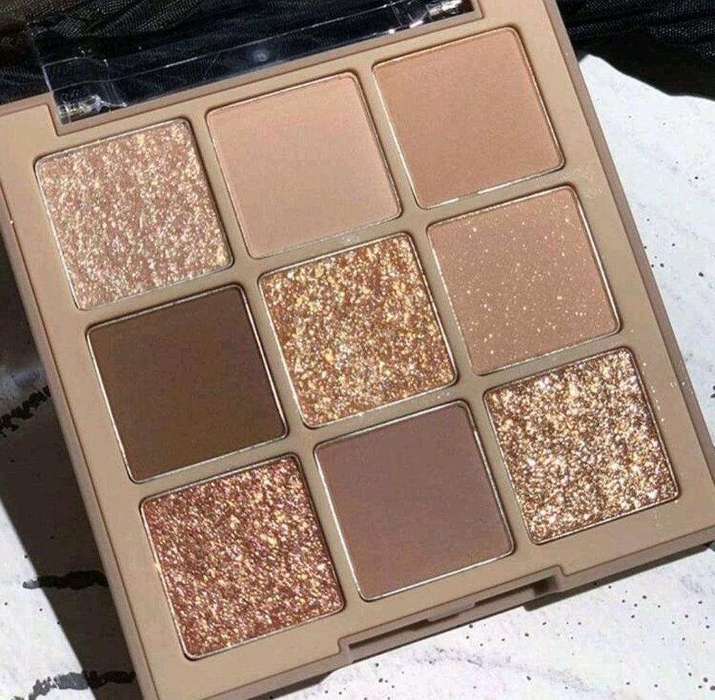 9-Color Eyeshadow Palette – Brown Tones, Semi-Matte & Shimmer, Long-Wear