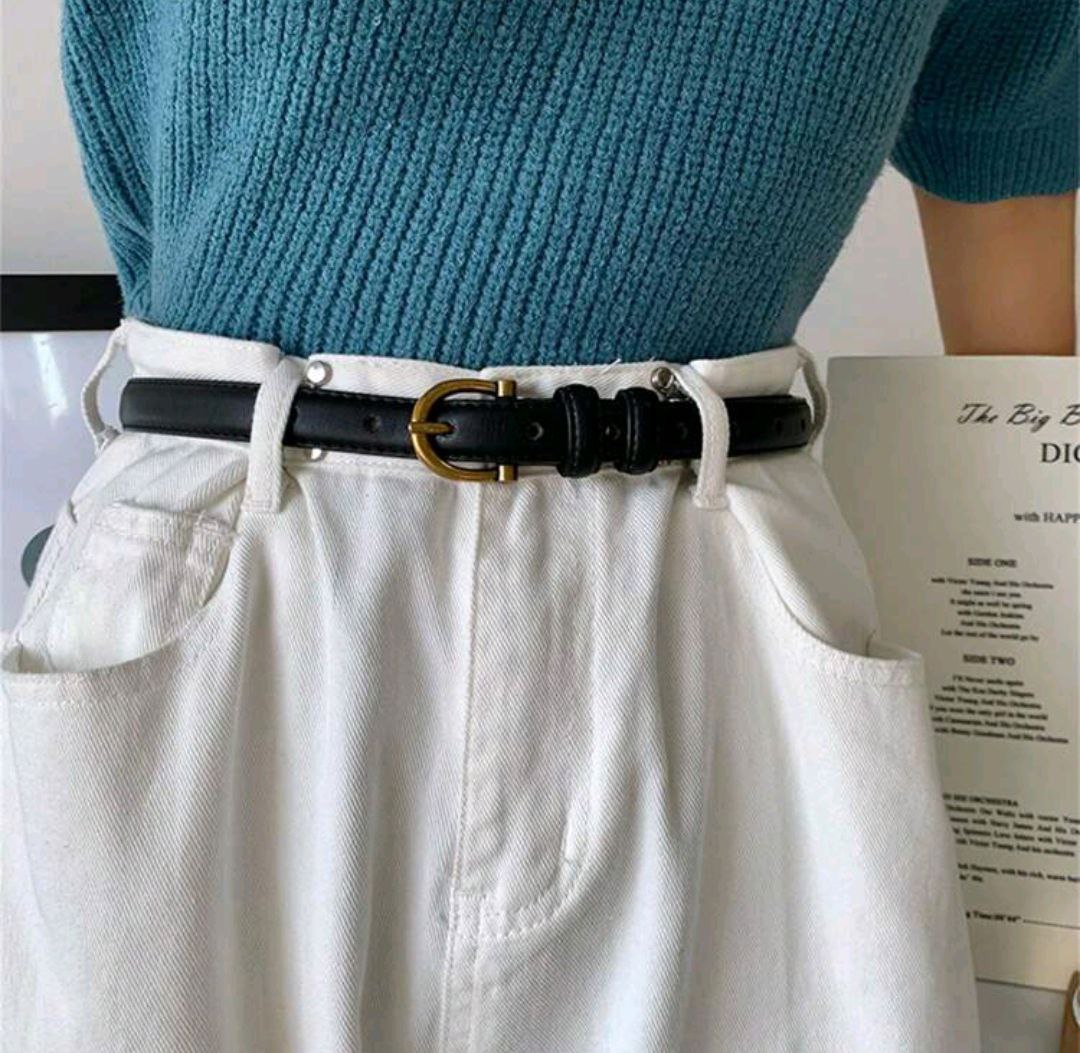 Women’s Simple INS Style Thin Belt – Retro Fashion Jeans & Dress Belt
