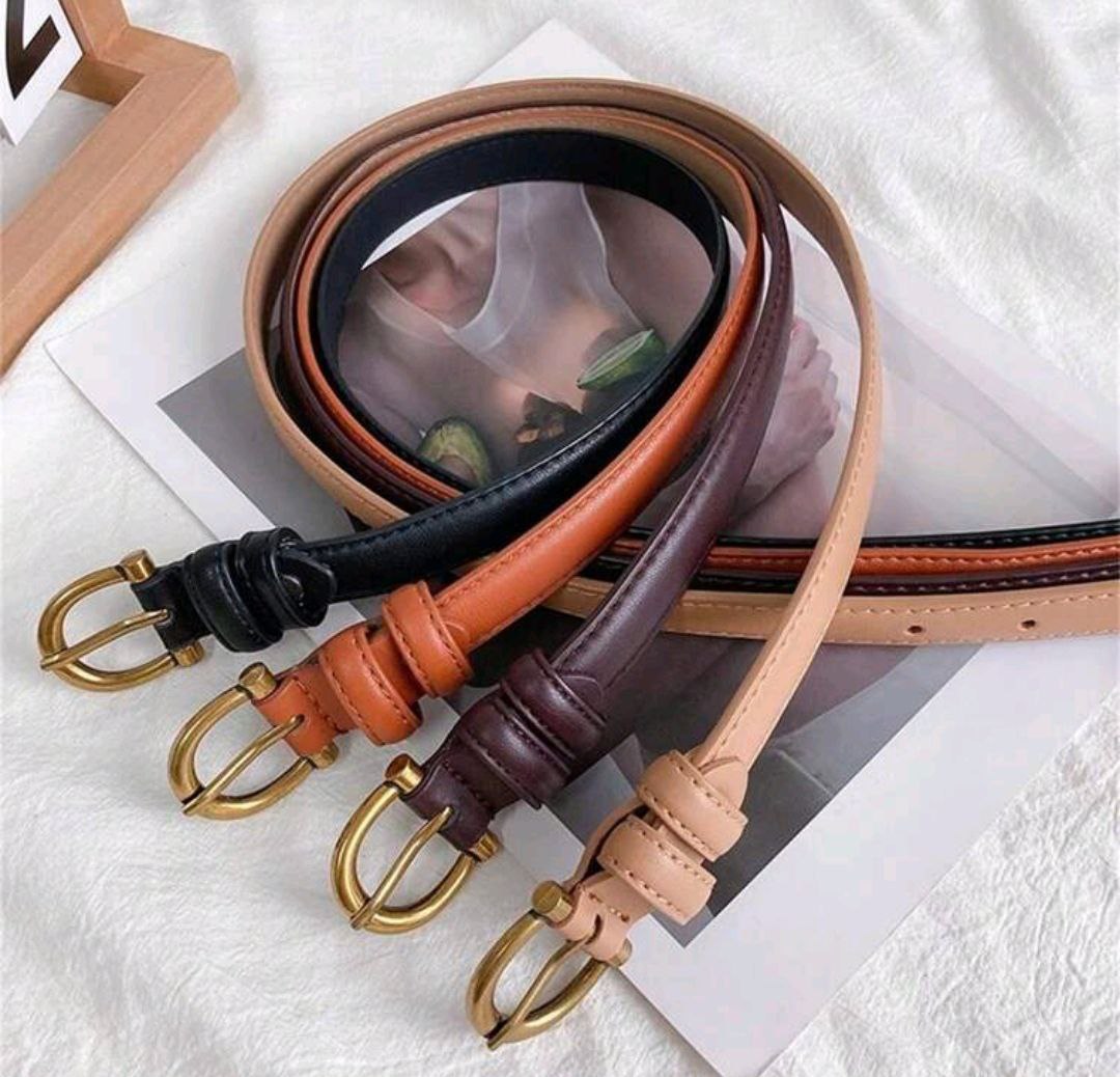 Women’s Simple INS Style Thin Belt – Retro Fashion Jeans & Dress Belt