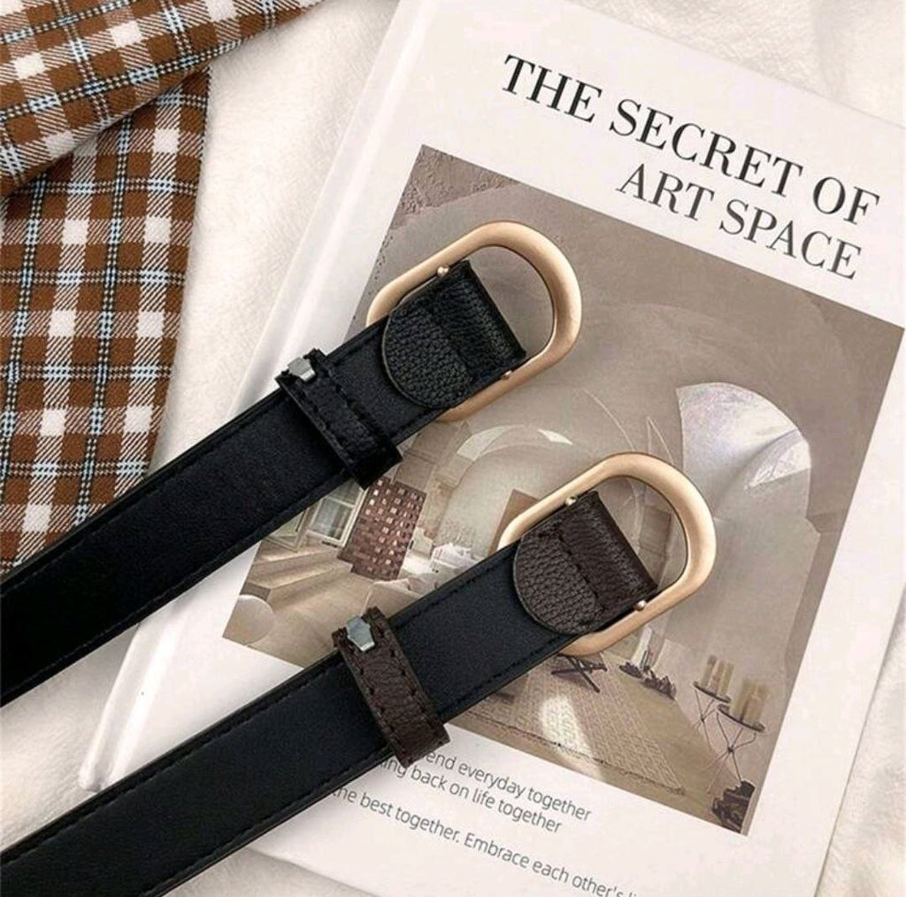 Korean Style No-Hole Belt – Simple & Versatile Decorative Design