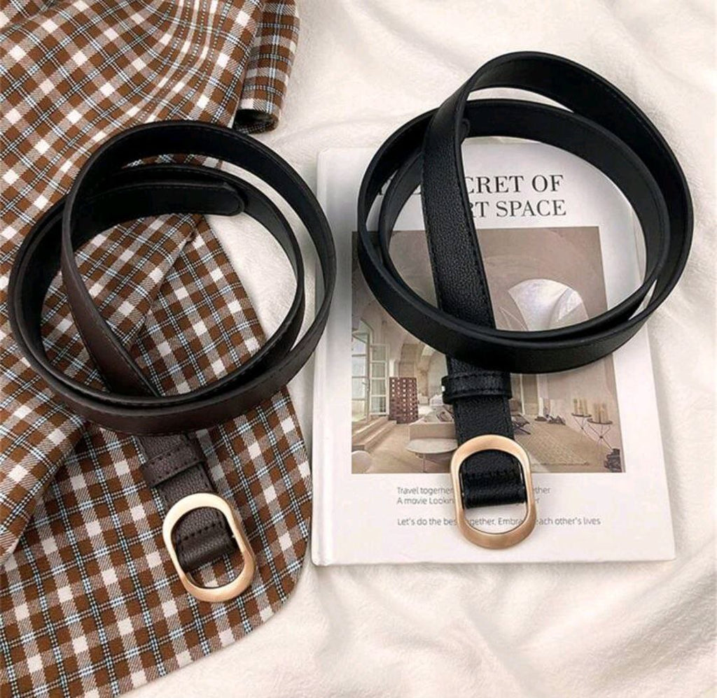 Korean Style No-Hole Belt – Simple & Versatile Decorative Design