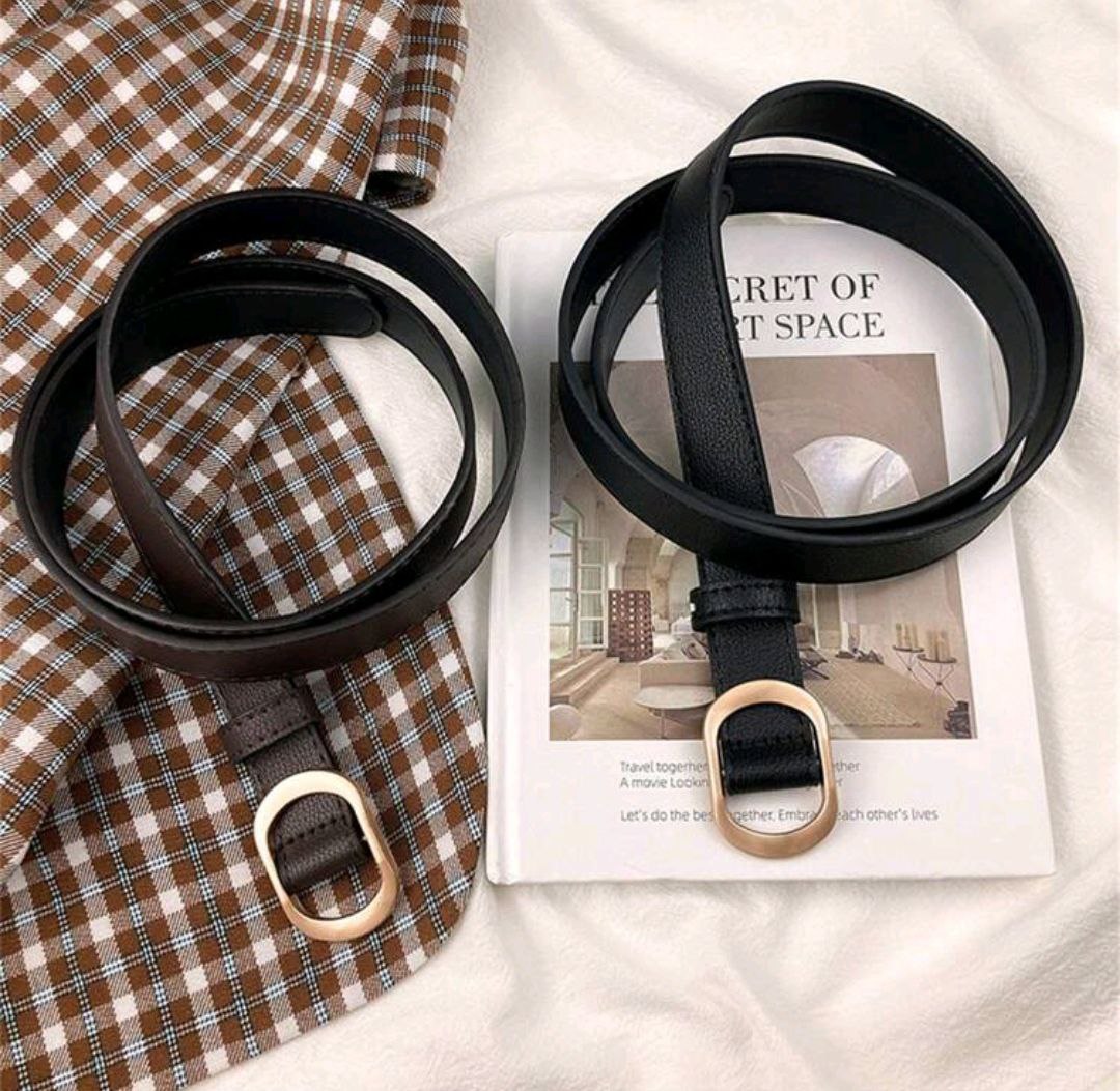 Korean Style No-Hole Belt – Simple & Versatile Decorative Design