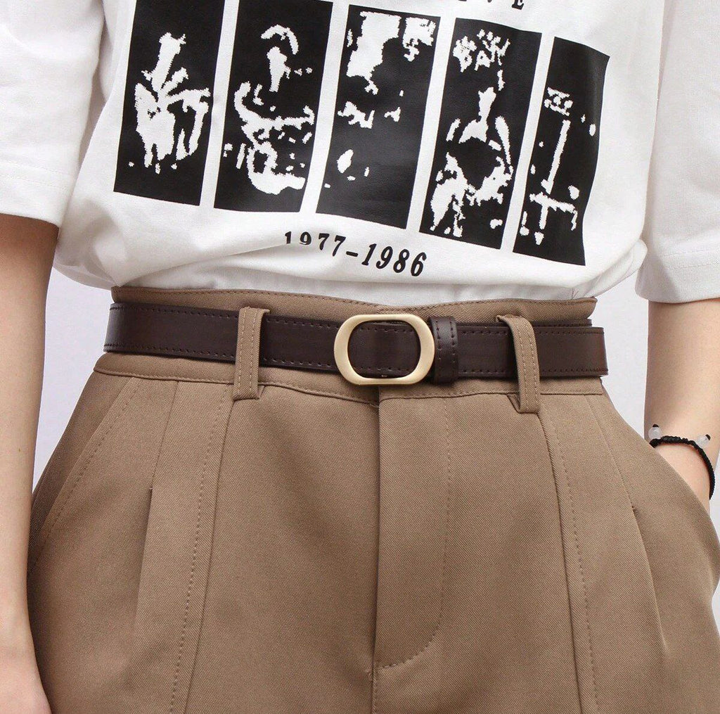 Korean Style No-Hole Belt – Simple & Versatile Decorative Design