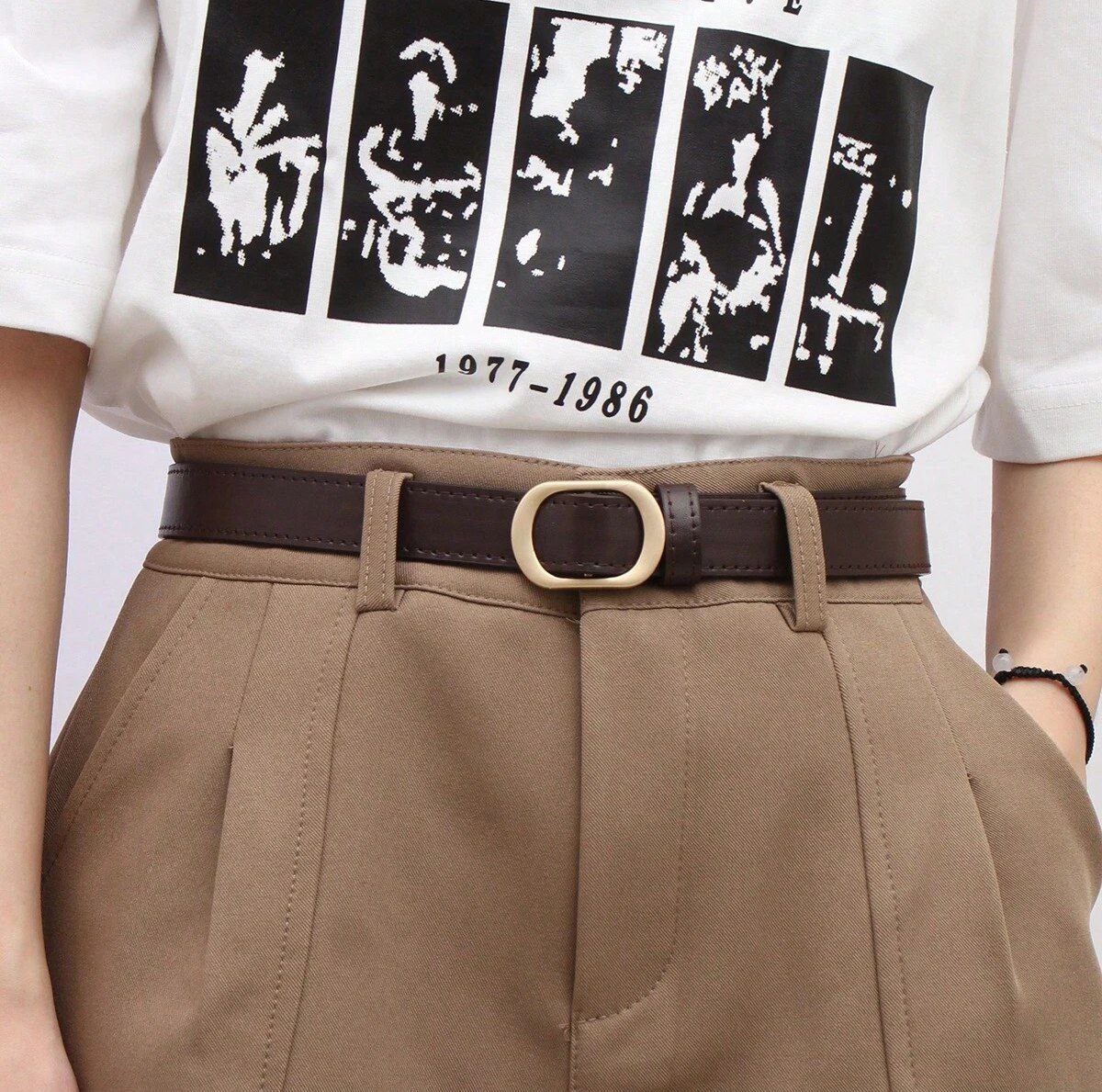 Korean Style No-Hole Belt – Simple & Versatile Decorative Design