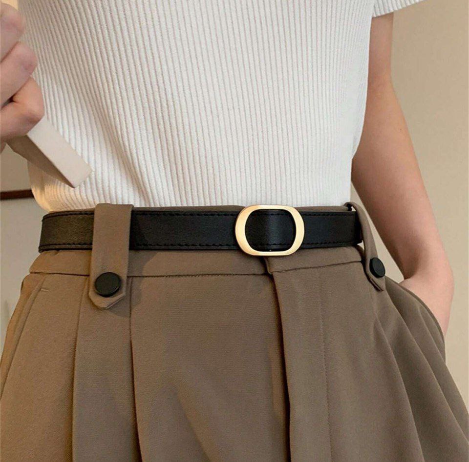 Korean Style No-Hole Belt – Simple & Versatile Decorative Design