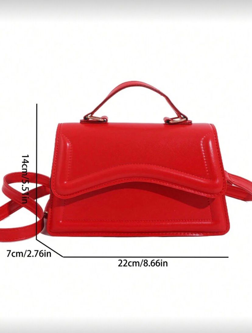 Minimalist Chic Vintage Underarm Shoulder & Crossbody Bag – Red