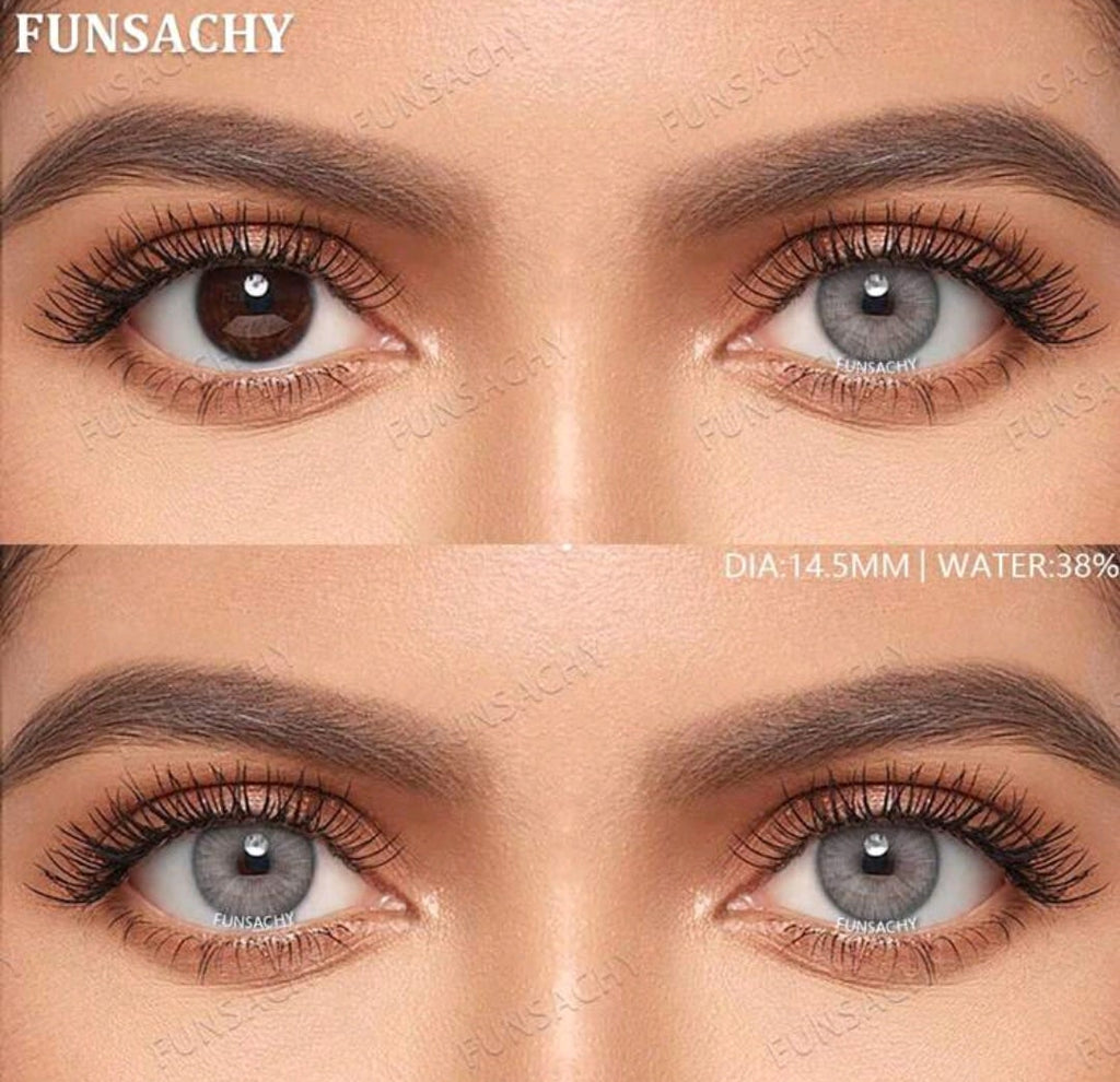 FUNSACHY Gray Contact Lenses – 14.5mm Yearly Wear (Korean Style)